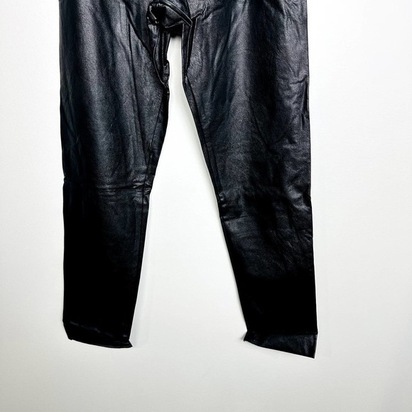 Lulus NWT Ellianna Vegan Leather High Waisted Skinny Leggings Black Size Medium - Picture 4 of 7